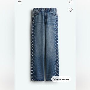 New with tag H&M sold out viral studded jeans